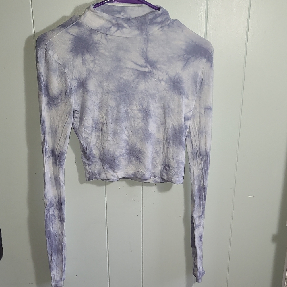 Tie-Dye Long Sleeve Crop Top